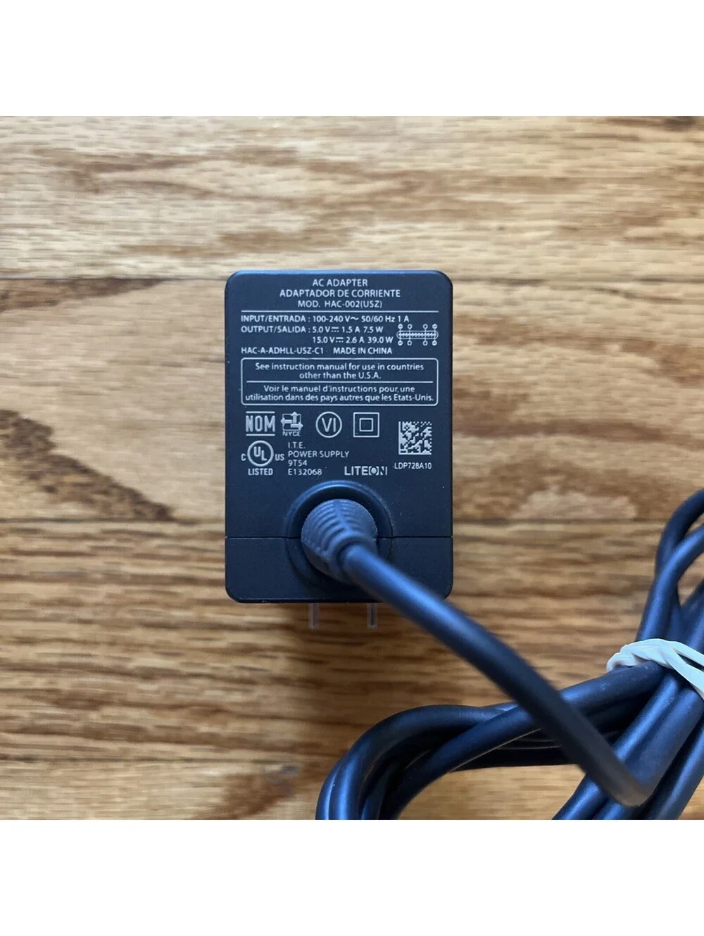Nintendo Switch AC Power Adapter Black HAC-002